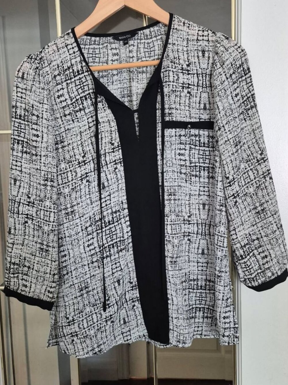 RW&CO Faux - Tweed Blouse